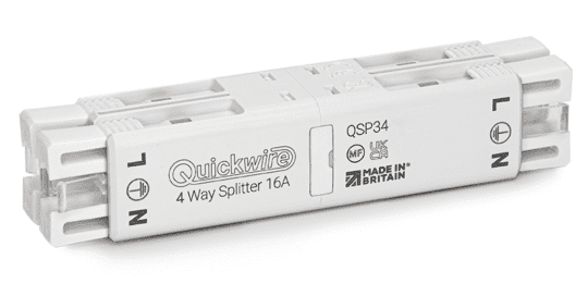 Maintenance free splitter junction box for lighting - Quickwire